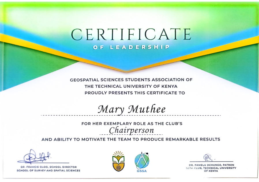 Leadership certificate